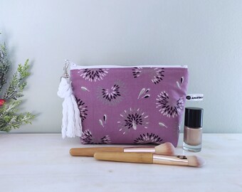 Make-up Bag Dandelions, Lilac Cosmetics Pouch, Mother's Day Gift