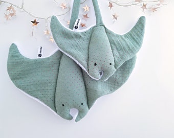 MANTA RAY Baby Schmusetücher, Small & Medium Double Gauze Stingray Lovey, Babypartygeschenk