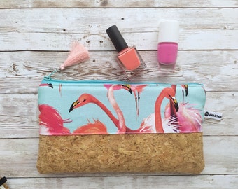 Flamingo Cork Pencil Case, Personalized Teachers Gift