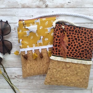 Zebra Cork Shoulder Bag for Girls image 3