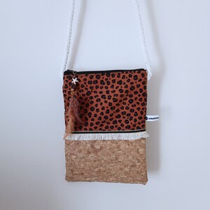 Cork Crossbody Bag for Teenage Girls with Animal Print image 3