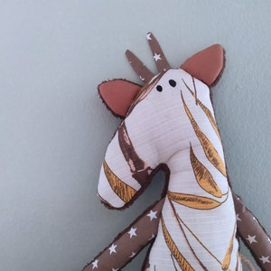 Giraffe Animal Rag Doll, Fabric Stuffed Animal, Baby Shower Gift image 3