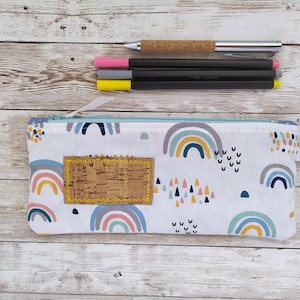 Kids Rainbow Pencil Case, Personalized School Supplies, Student Easter Gift