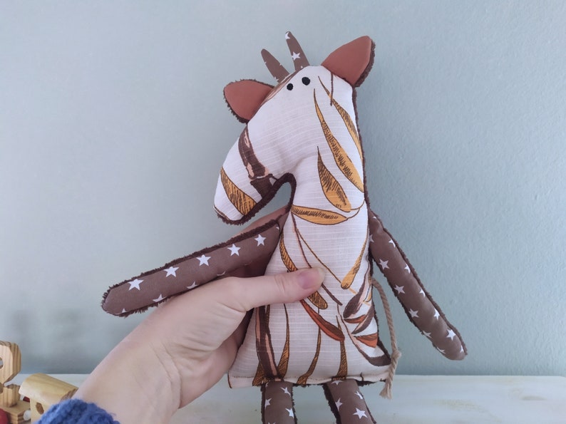 Giraffe Animal Rag Doll, Fabric Stuffed Animal, Baby Shower Gift image 5