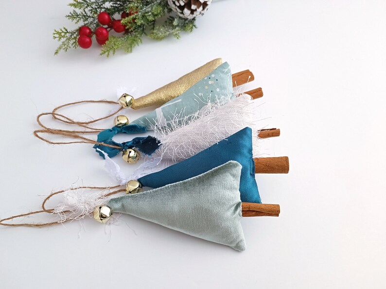 Blue and Gold Christmas Tree Ornaments Cinnamon Christmas Etsy