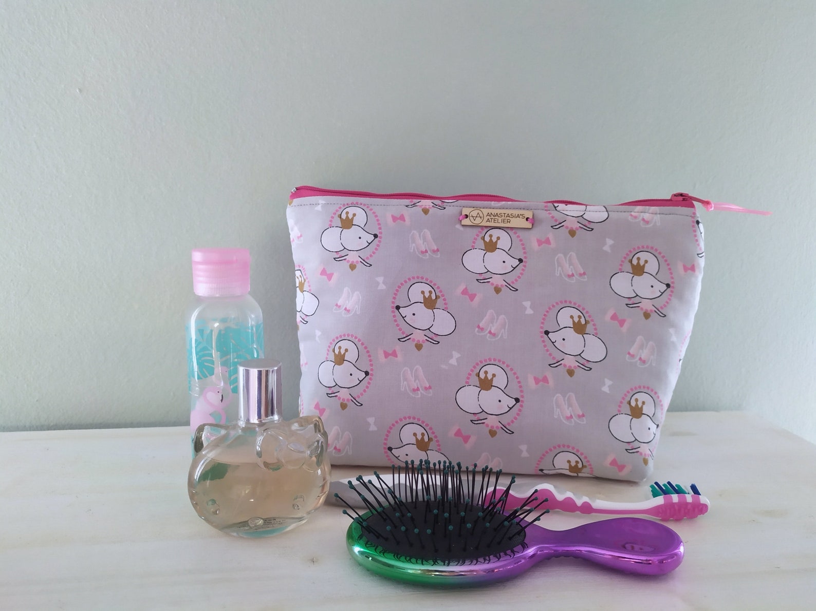 Toiletry Bag for Girls With Mouse Etsy