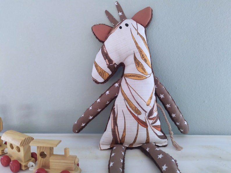 Giraffe Animal Rag Doll, Fabric Stuffed Animal, Baby Shower Gift image 2