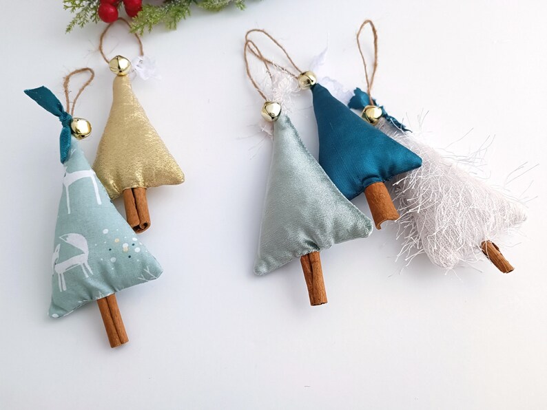 Blue and Gold Christmas Tree Ornaments Cinnamon Christmas Etsy