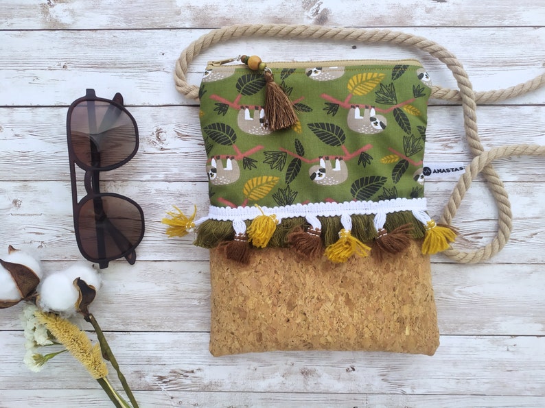 Sloths Pencil Bag, Personalized Sloth Gift for School image 9