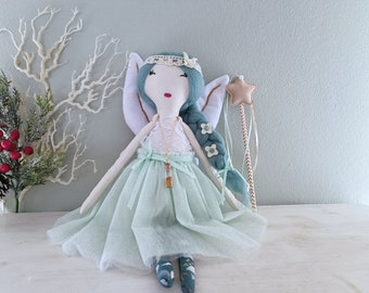 Fairy Rag Doll, Girl's Keepsake Gift, Dress-up Doll, Nursery Room Decor, Birthday Gift