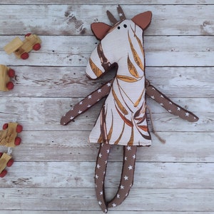 Giraffe Animal Rag Doll, Fabric Stuffed Animal, Baby Shower Gift image 6