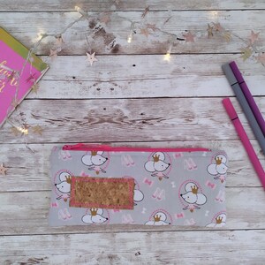 KRAFTYGIFTS Personalised School Pencil Case Cute Husky Puppy Girls Stationary Bag SH130 (Black