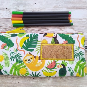 Sloths Pencil Bag, Personalized Sloth Gift for School image 10