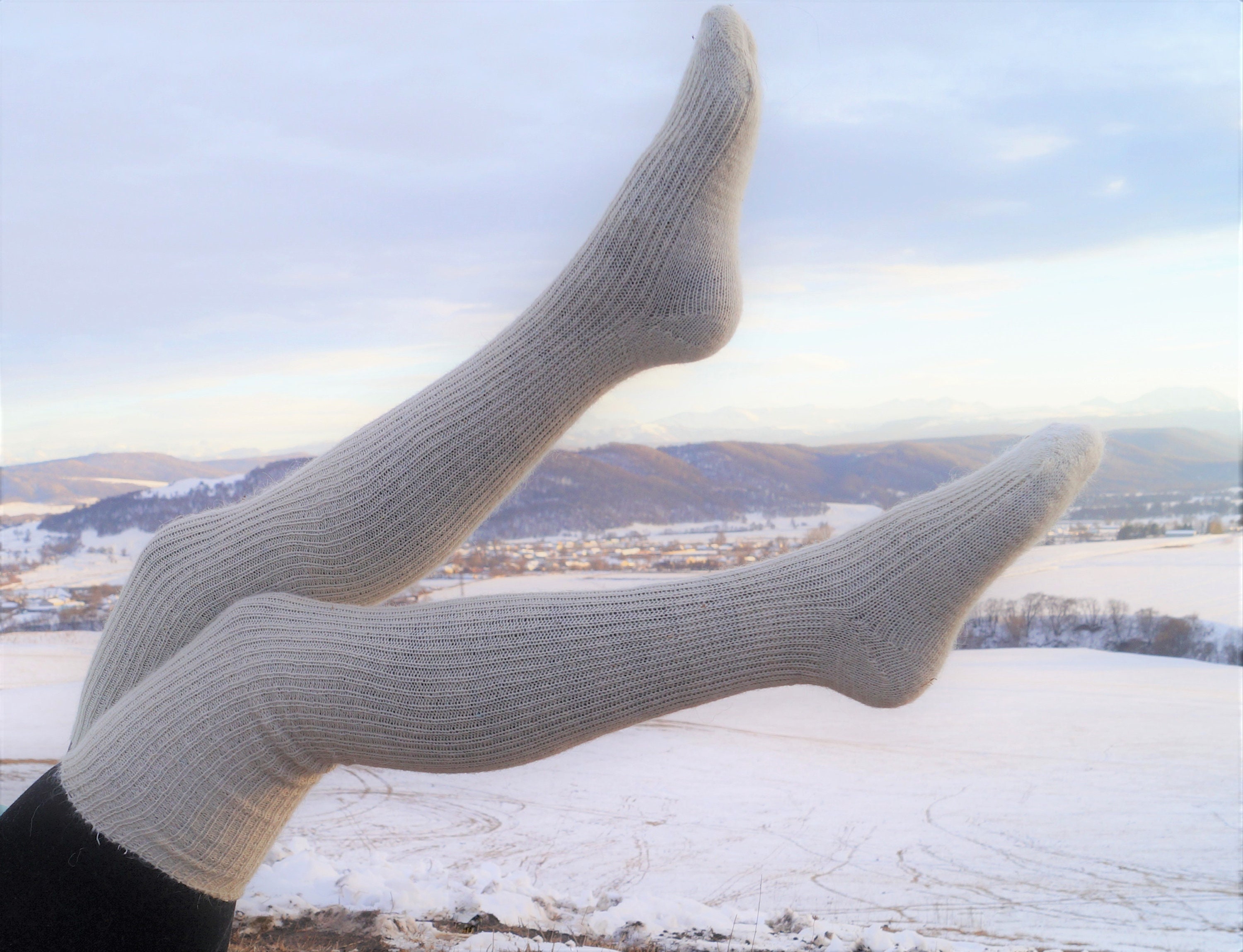 thin thigh high socks