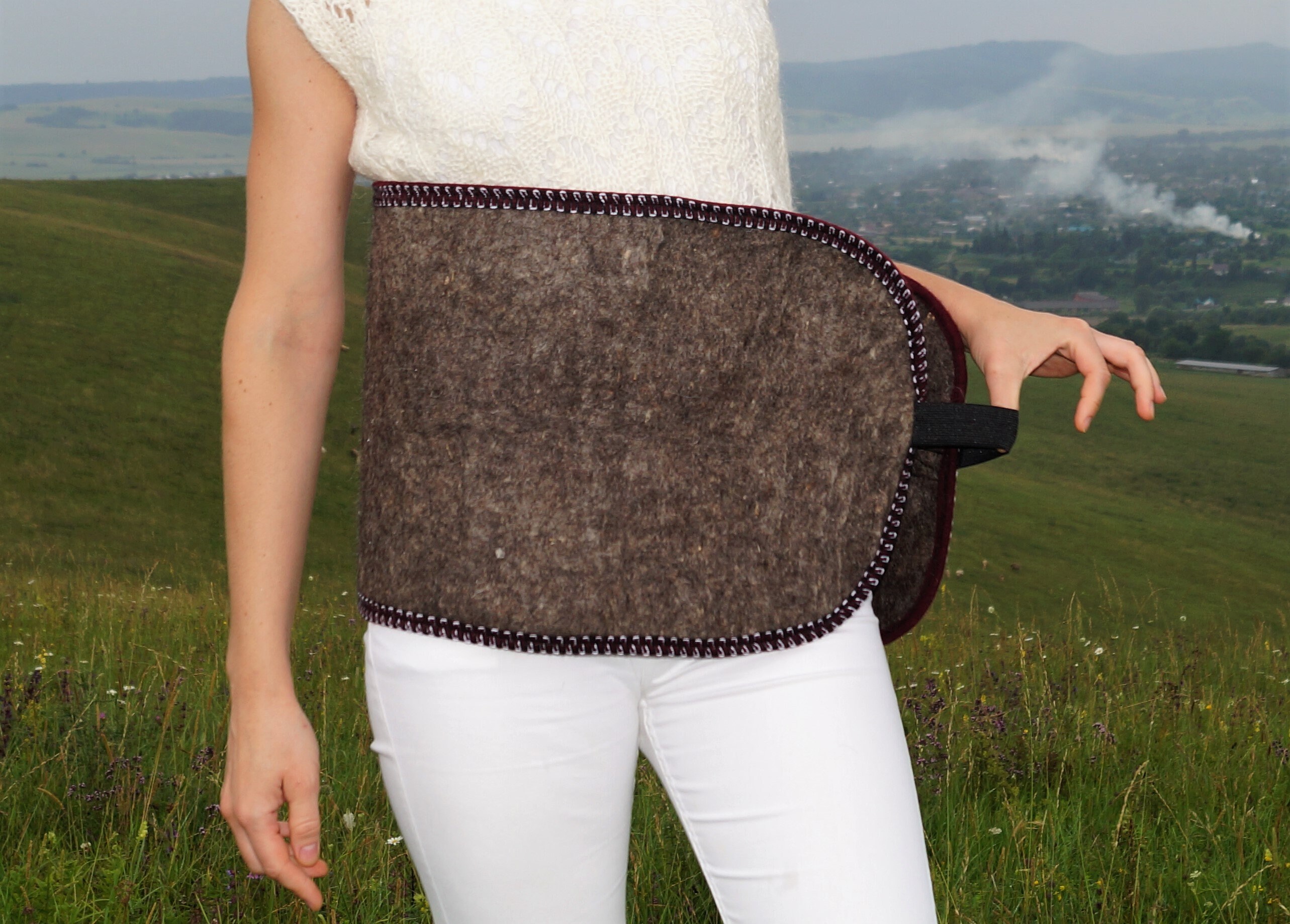 Organic wool therapeutic back warmer Hand felted warmer Etsy