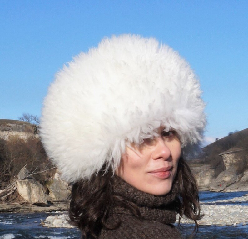UNISEX Genuine Fur Hat Real Fur Pillbox Hat Russian Etsy