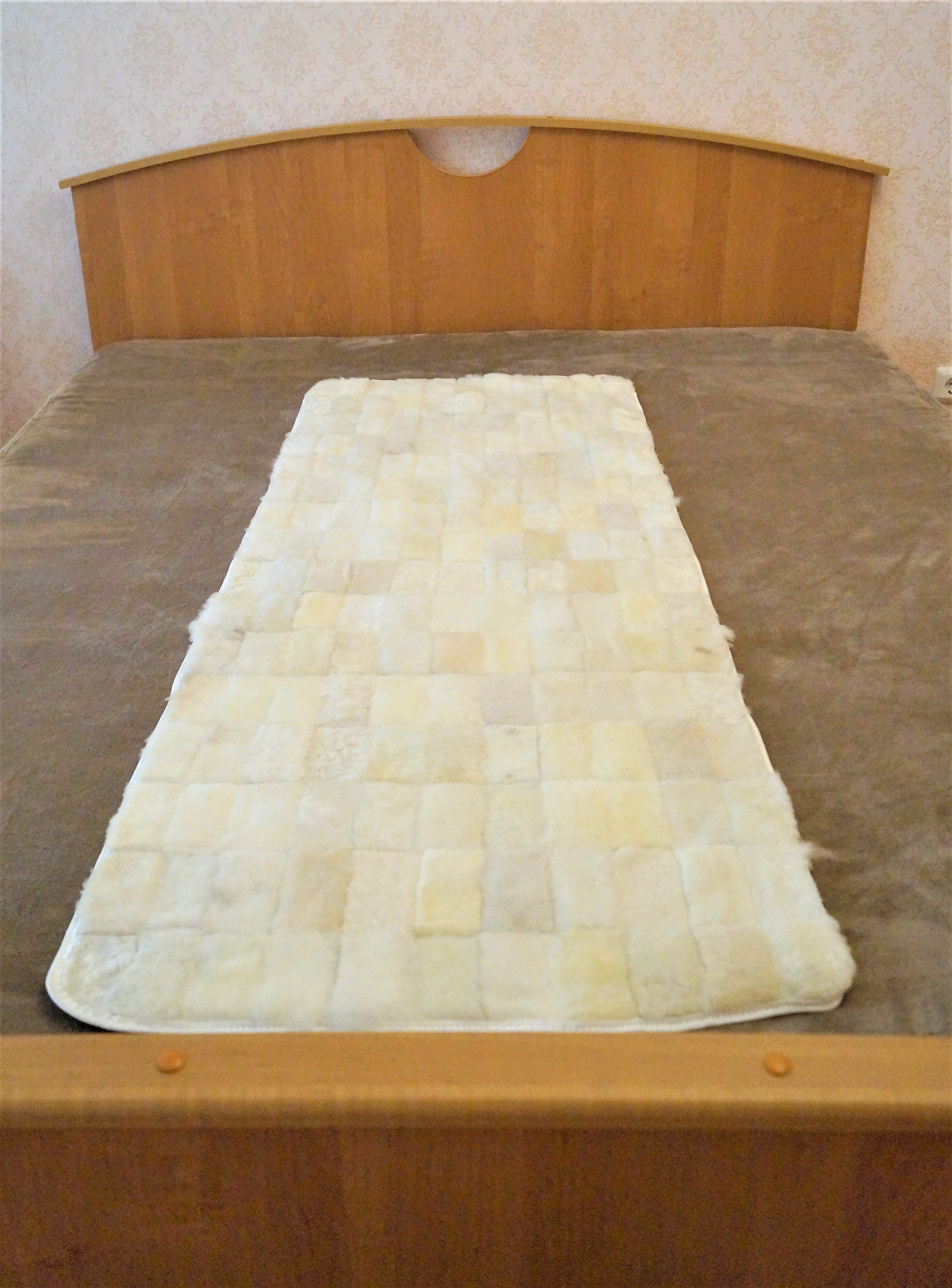 Custom Size Fur Mattress. Sheepskin Mat. Real Fur Bed Cover. Etsy