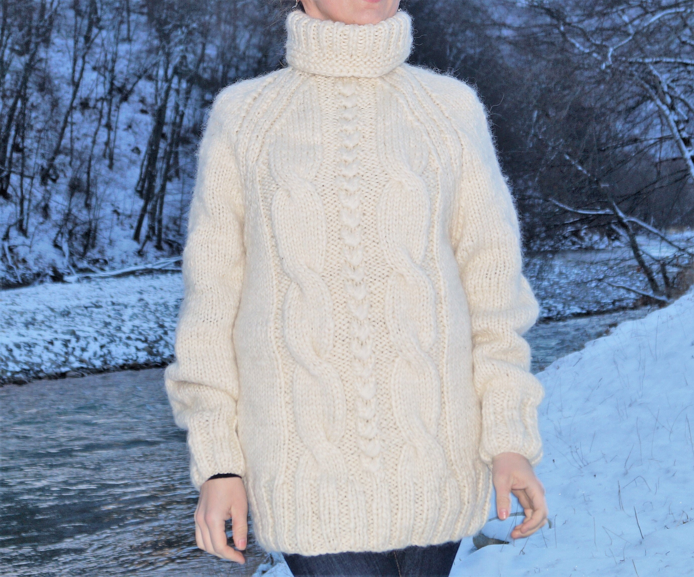 thick fisherman's sweater