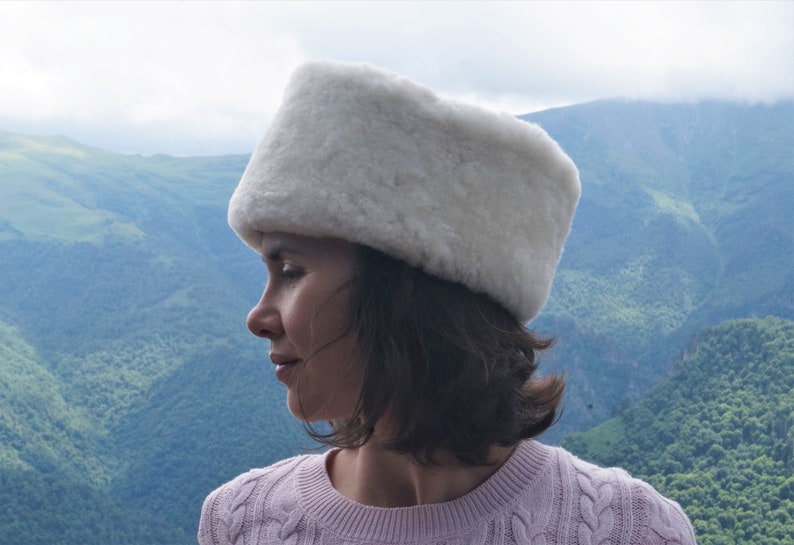russian fur hat white