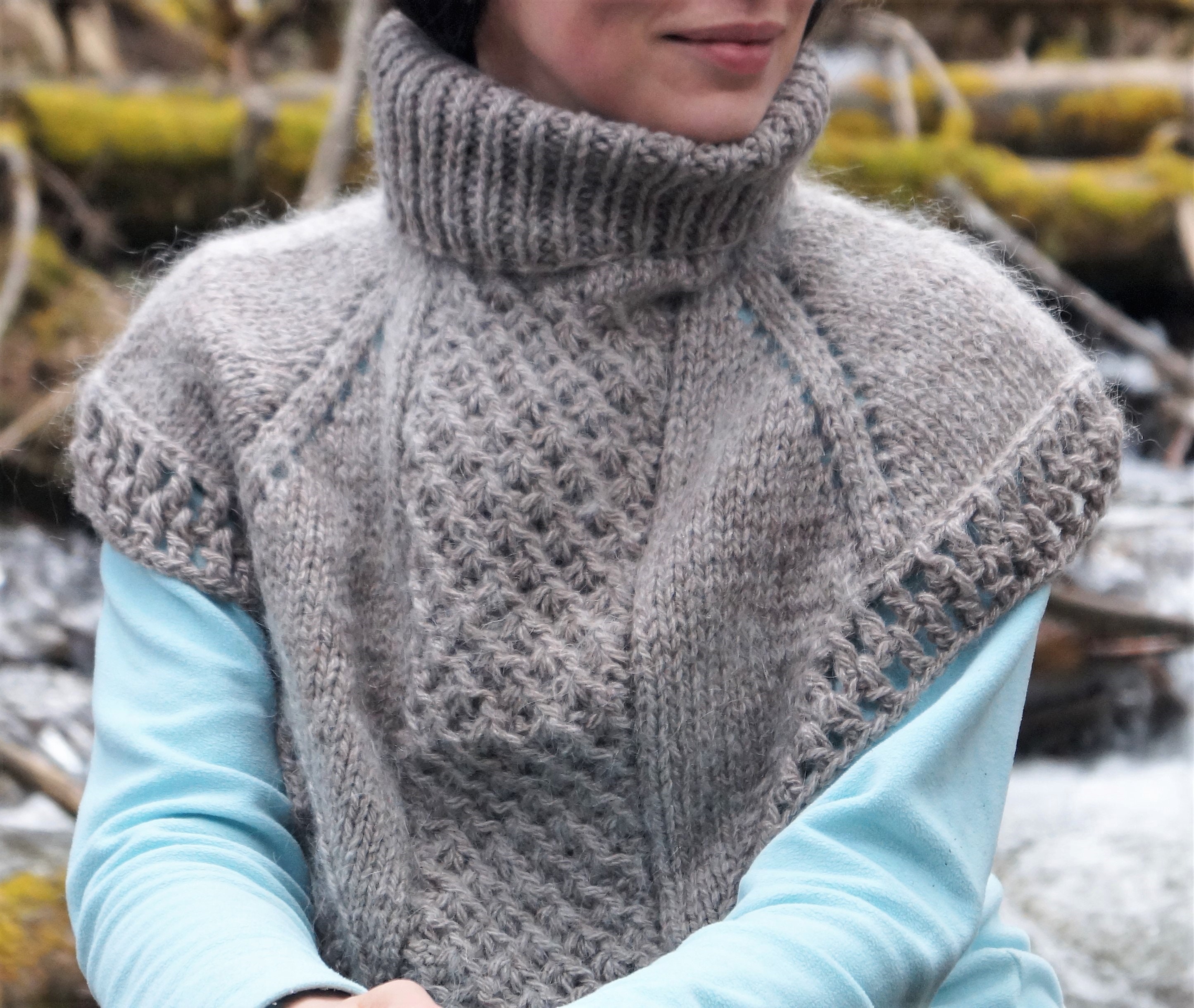 UNISEX Hand Knitted Dickie Neck Warmer Dicky Wool & Mohair Etsy