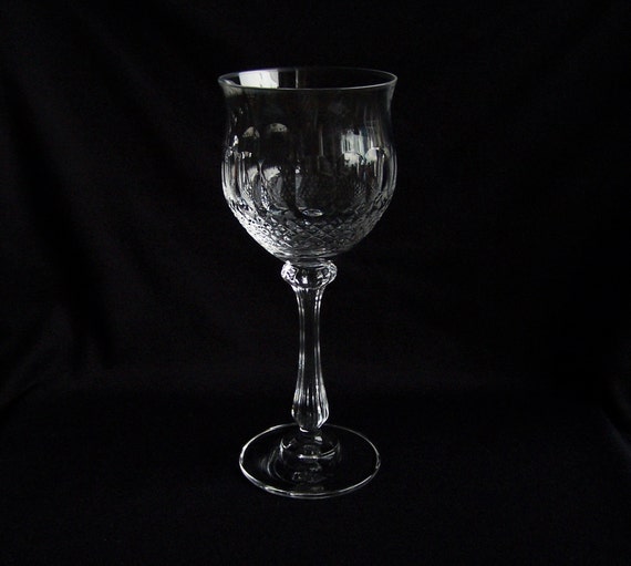 Mikasa Wine Glass with Thumb Print and Cross Hatch Pattern Etsy