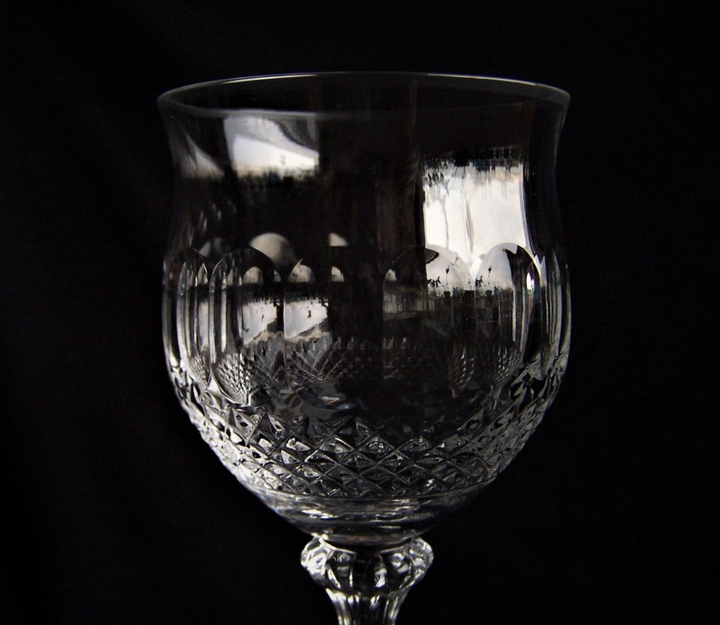 Mikasa Wine Glass with Thumb Print and Cross Hatch Pattern Etsy