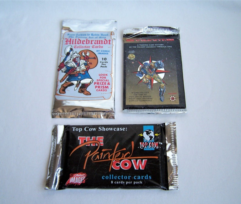 Fantasy Art Trading Cards in Unopened Packages 3 Packages of 1990s New Old Stock Trading Cards