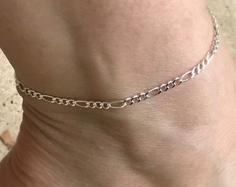 Bracelet//chaine de cheville/"croix zirconium/"argent massif 925°°°garanti