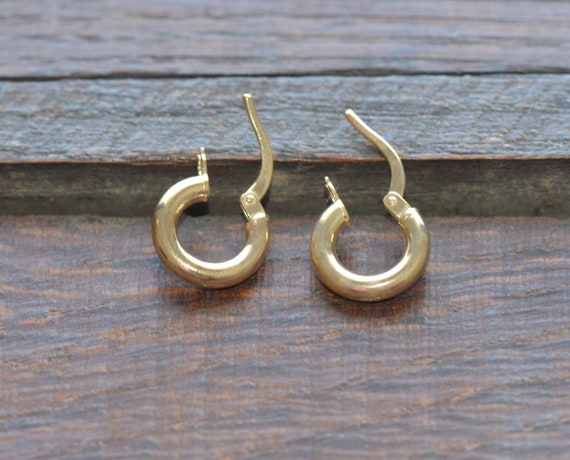 Créoles Torsadées Lisses Or Jaune 18 K 14 MM | Alda