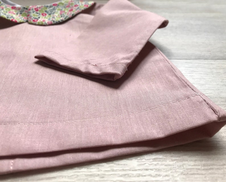 new handmade newborn shirt Baby liberty claudine collar blouse