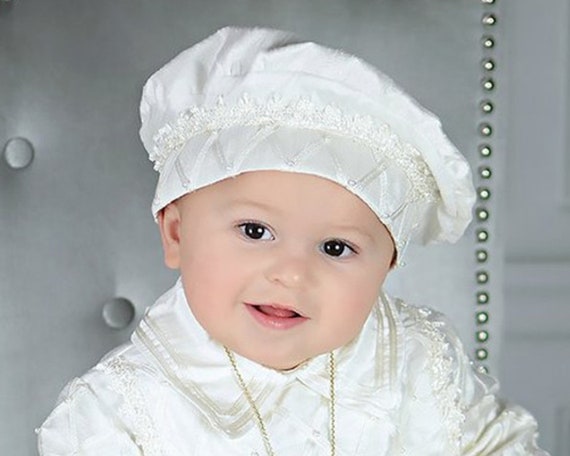 boy baptism hat