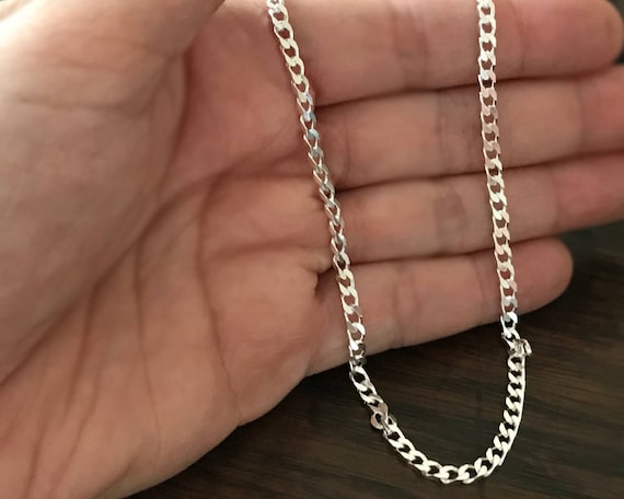 Cadena de 50 cm gourmette 3 mm plata 925 collar cadena España