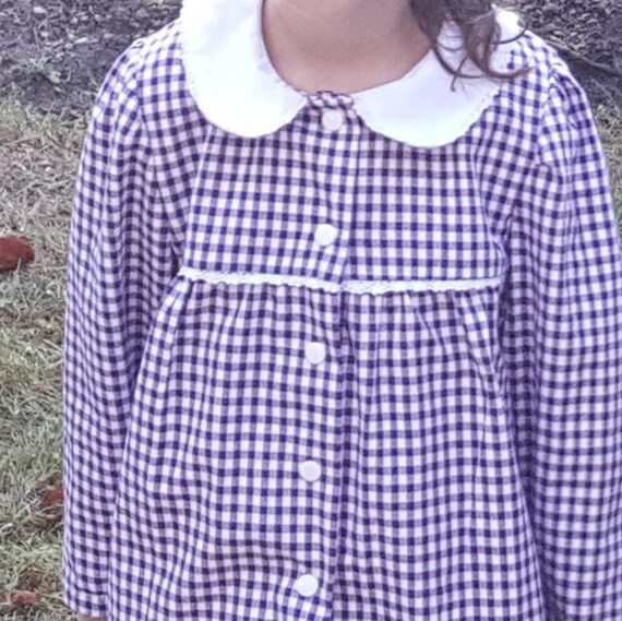 gingham school blouse