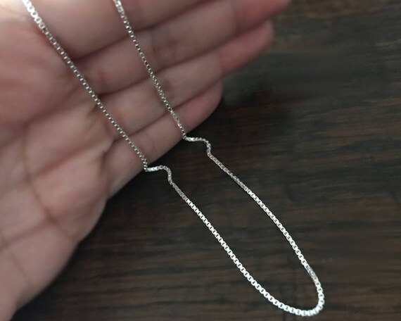 Venetian Knit Silver Chain 50 Cm Inches Etsy Canada