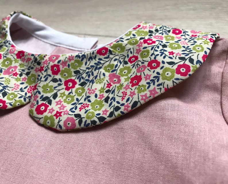 new handmade newborn shirt Baby liberty claudine collar blouse