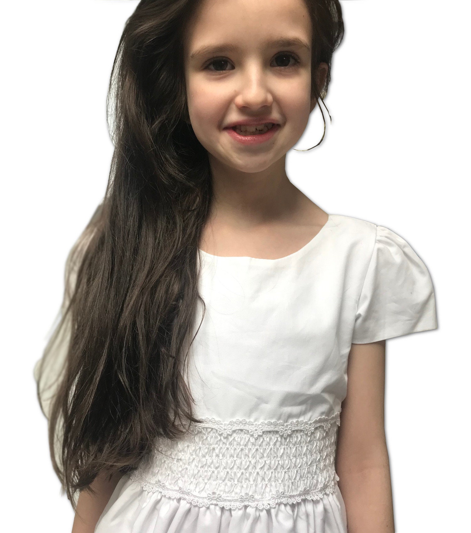 First Communion Girl Dress in White 