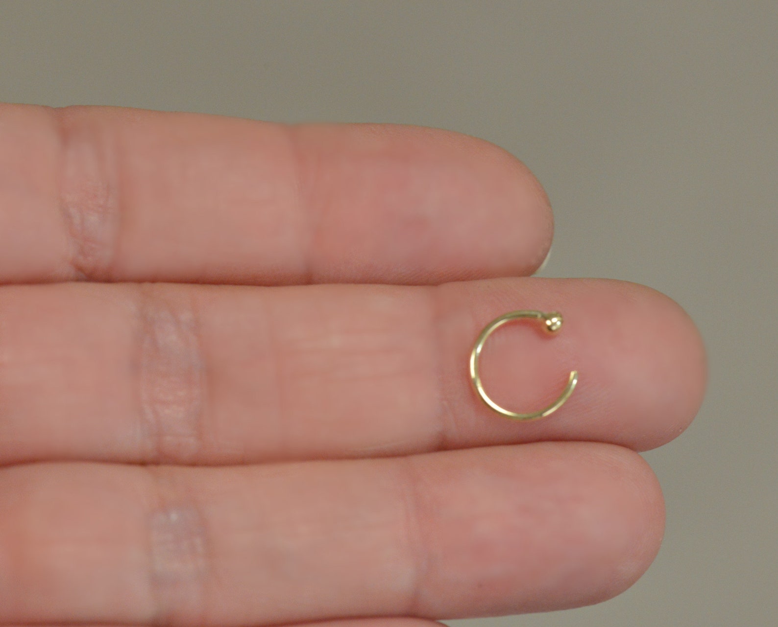 Piercing or nez 14 K anneau narine 8 mm Etsy