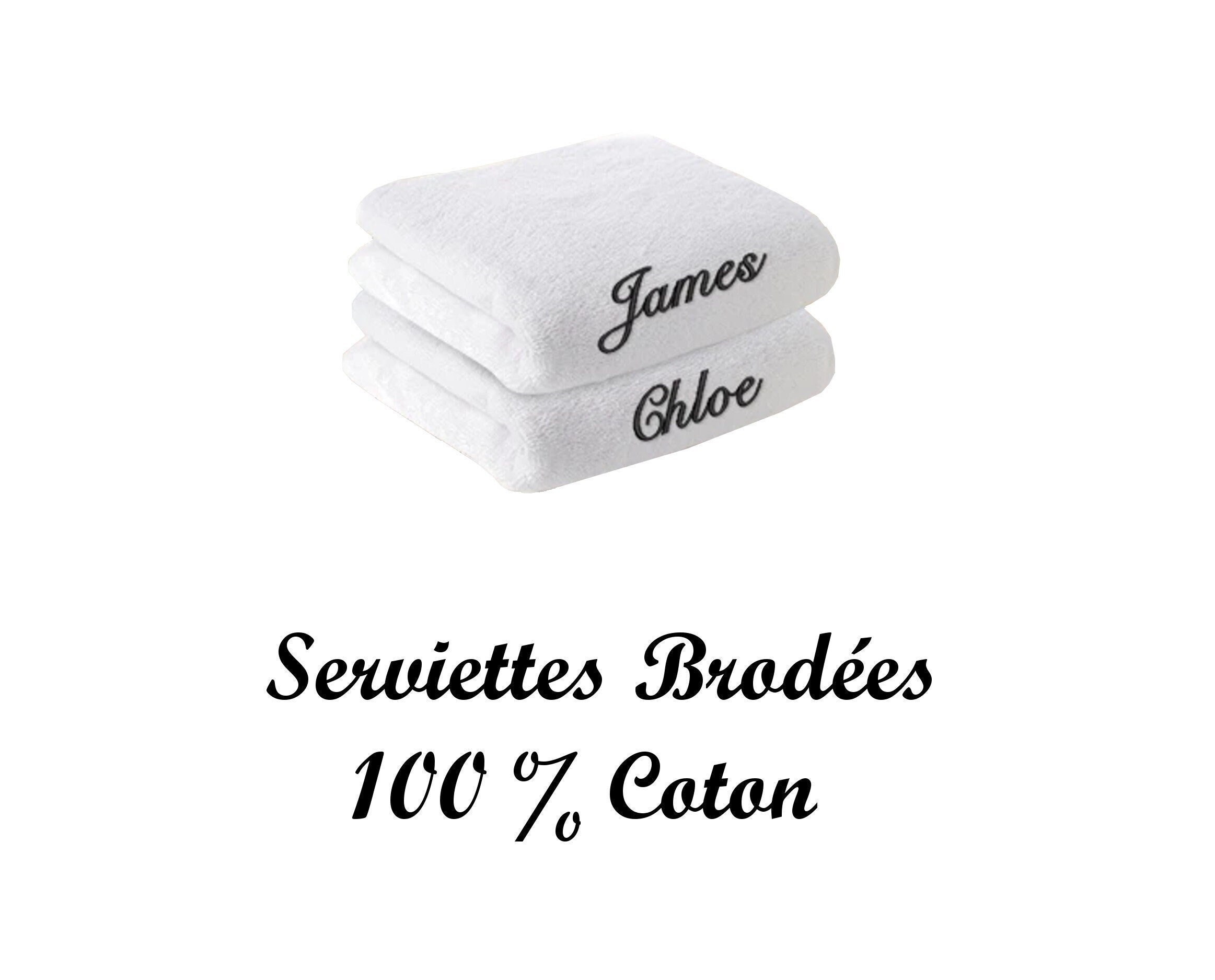 Serviettes de Bain Personnalisées, Serviette Brodée