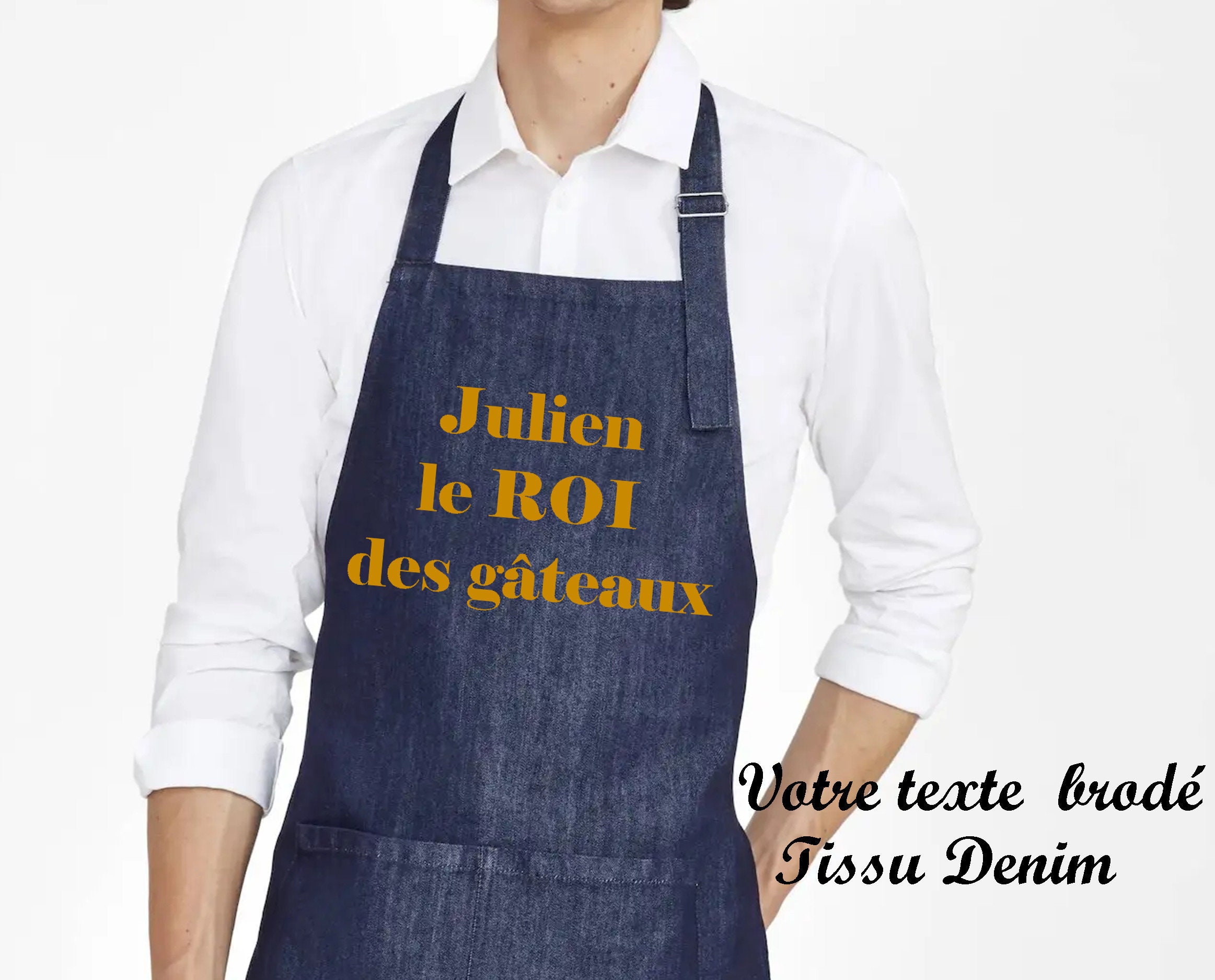 Tablier Personnalisé, Tablier Cuisine Personnalisable, Jean