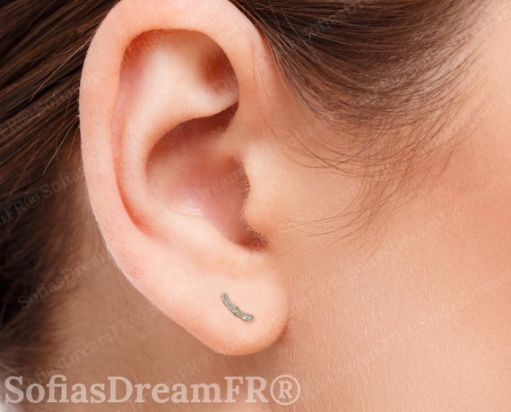 Pendientes oro de 9 quilates pendientes de barra de - Etsy