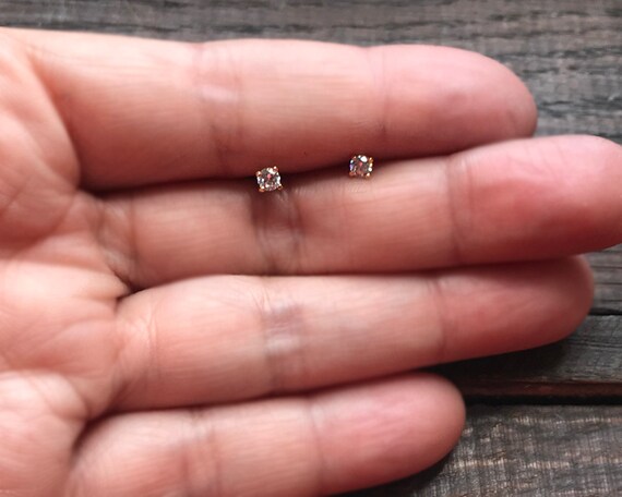 Earrings silver and zirconium chips