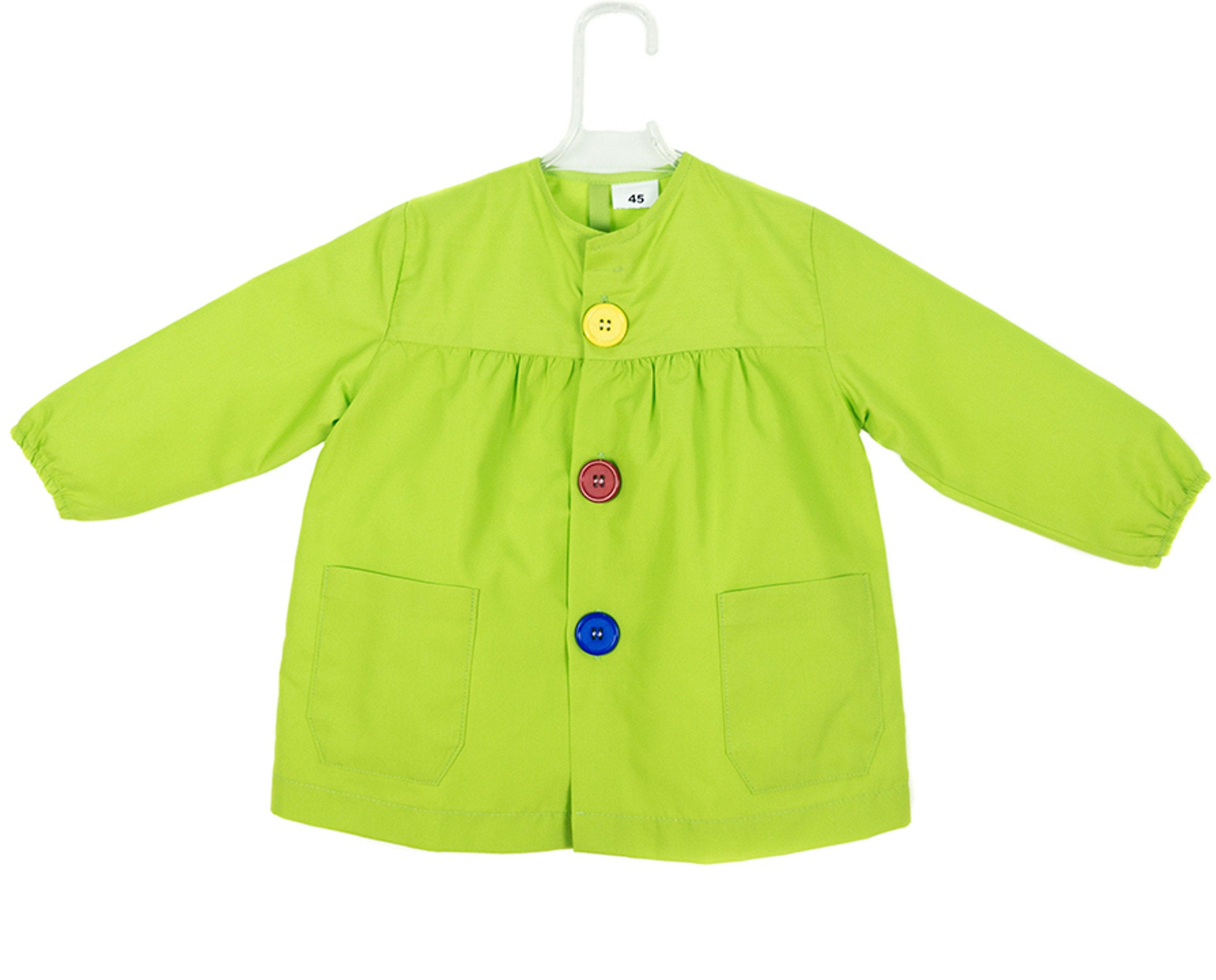 Blouse Maternelle Personnalisable, Tablier École Vert