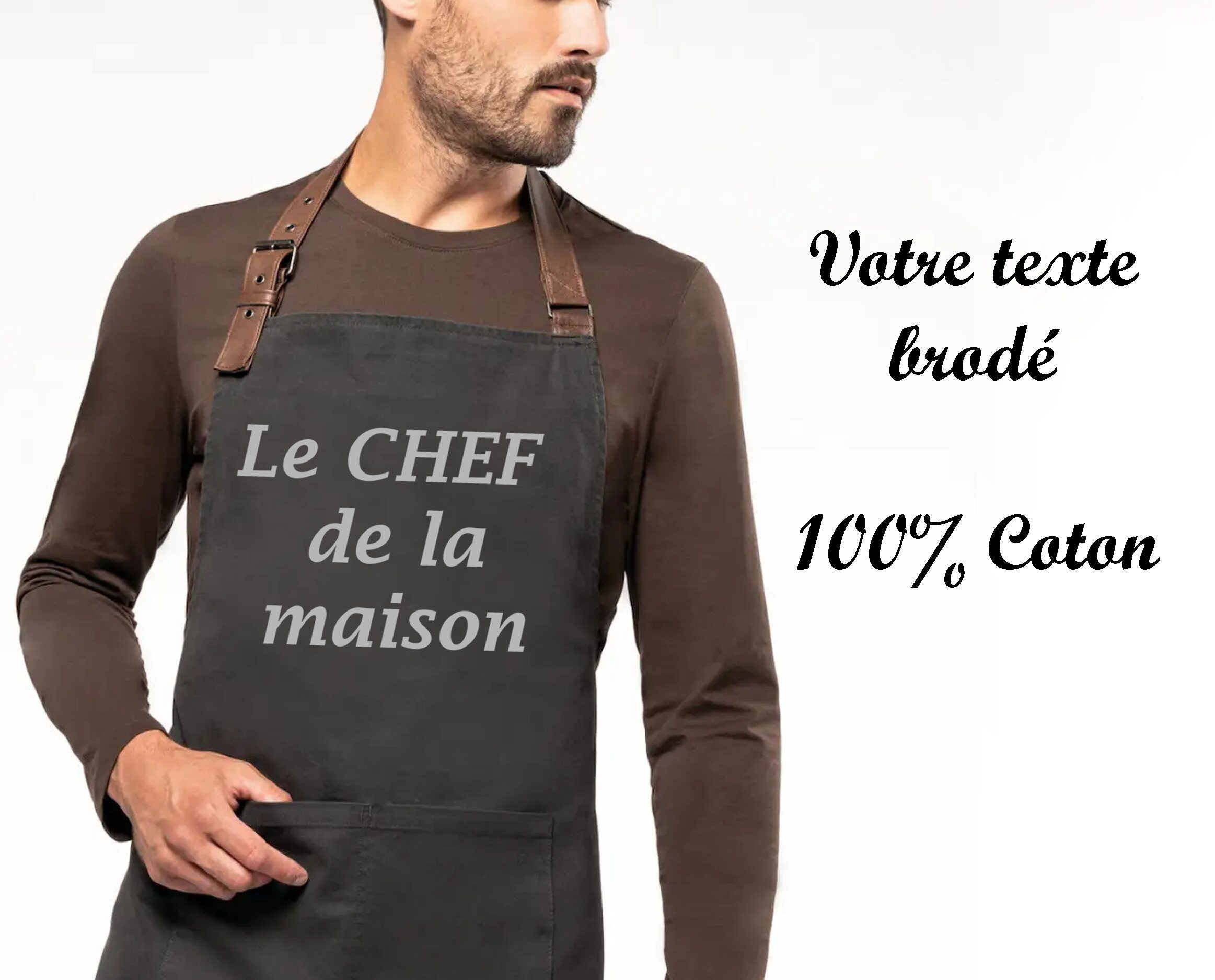 Tablier Personnalisé, Tablier Cuisine Personnalisable, Coton