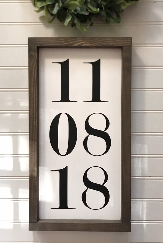 Anniversary SignPersonalized Wedding Date SignWedding GiftShower GiftAnniversary Gift