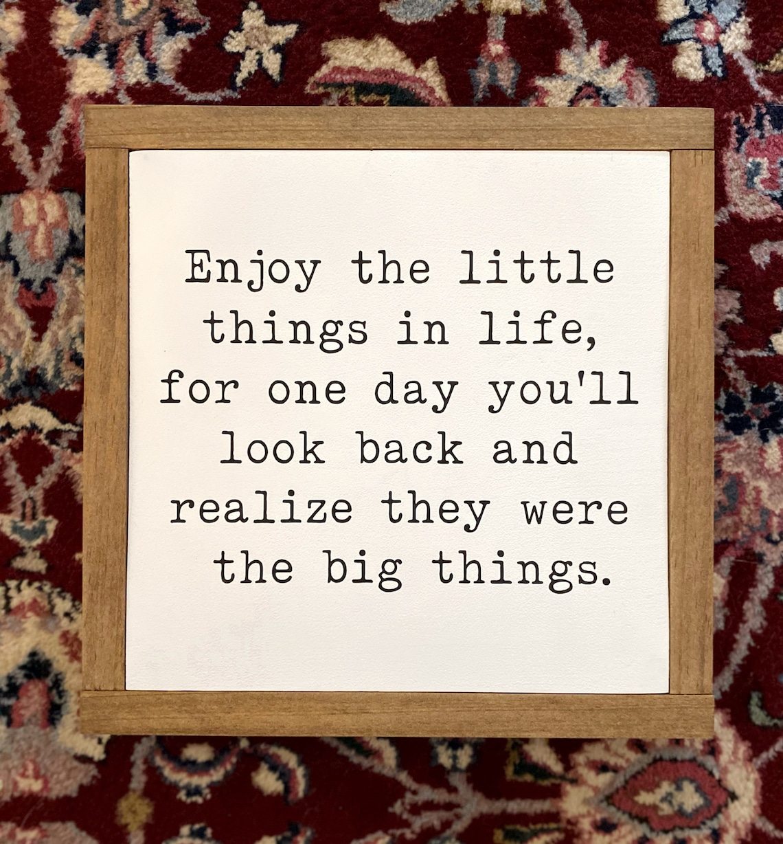 Enjoy the little things in life inspirational quote sign Etsy