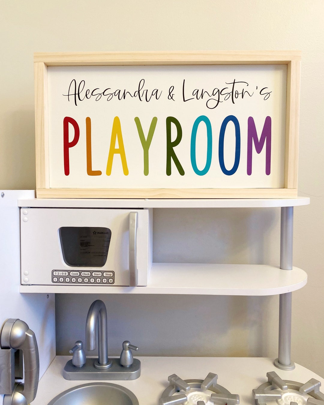 Kids Playroom Sign Personalized Playroom Sign Colorful Etsy