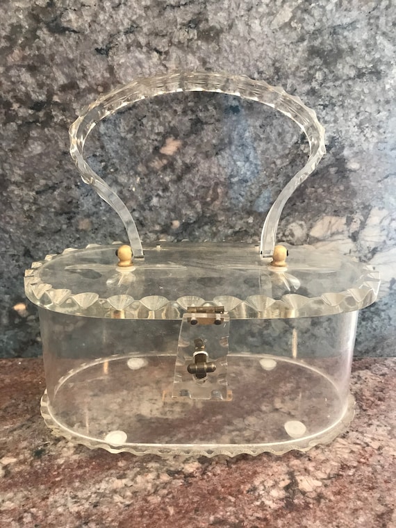 Vintage Clear Lucite Purse
