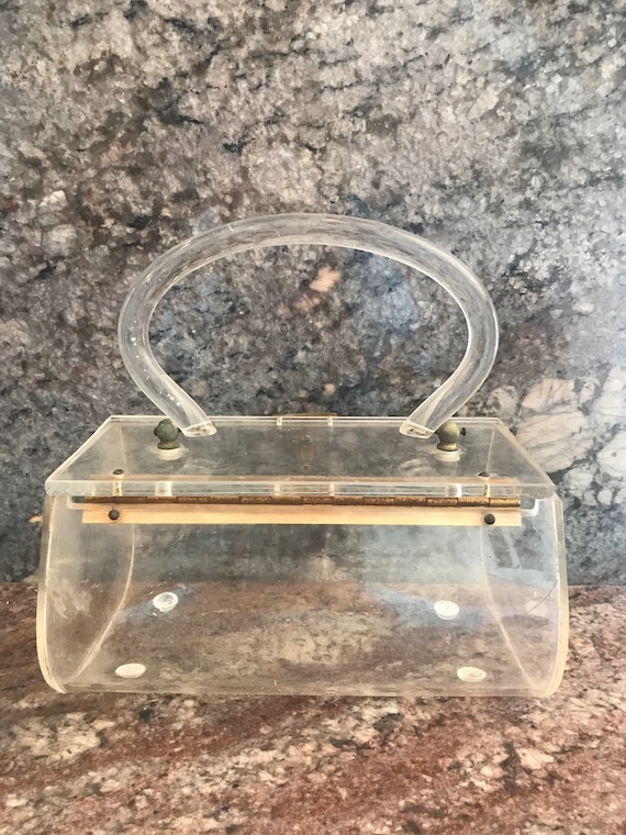 clear lucite handbags