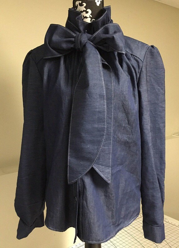 ruffle bow blouse