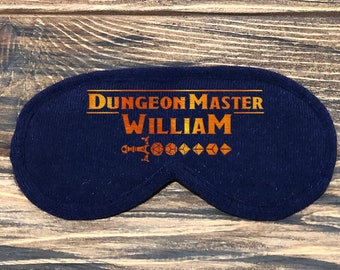 Personalized Sleep Mask, Dungeons and Dragons Inspired Sleep Mask, Dungeon Master Sleep Mask, D&d sleep mask, Dnd Gift, Dnd Sleeping Mask